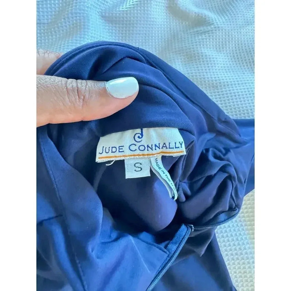 Jude Connally Womens 1/4 Zip Pullover Navy Blue preppy tenniscore SIZE S - Picture 6 of 8